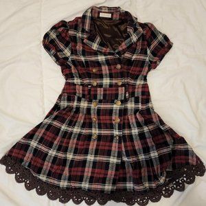 LIZ LISA Row button up Gingham Dress